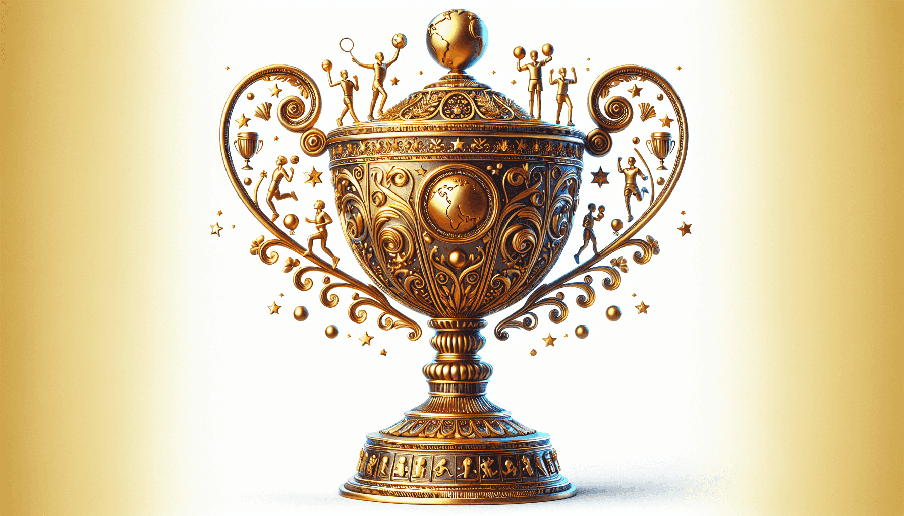 Trofeo deportivo con elementos juguetones